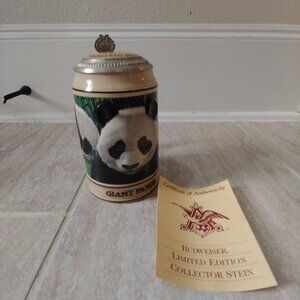 Budweiser Giant Pander Endangered Species Beer Stein Anheuser-Busch